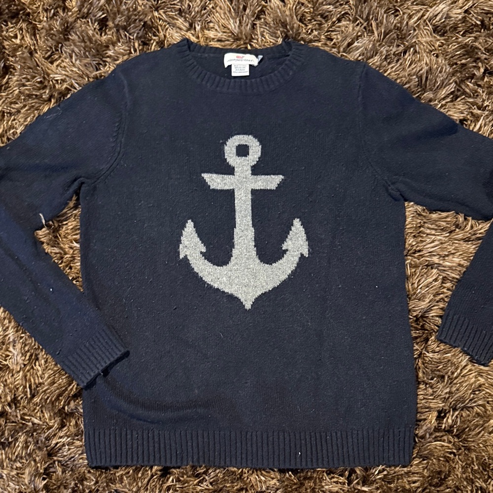 Vineyard Vines Dark Blue Anchor Crewneck Sweater